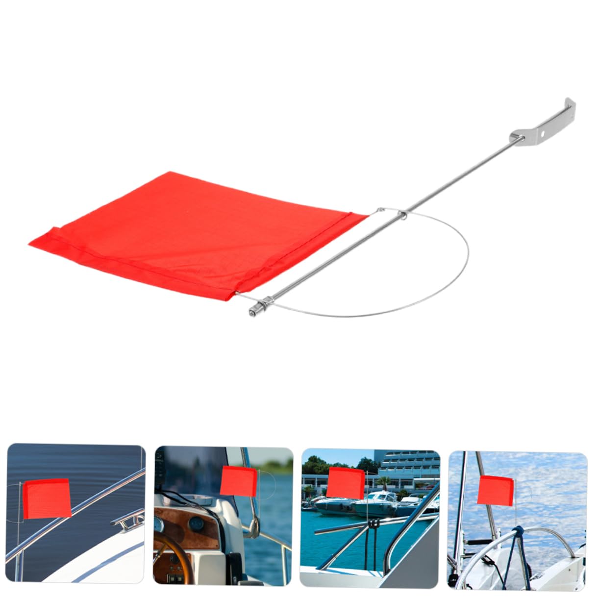 BESPORTBLE Bandera de Dirección del Viento Acero Inoxidable Resistente para Barco Yate y Diseño Único, Herramienta Práctica para Decoración Exterior Marina