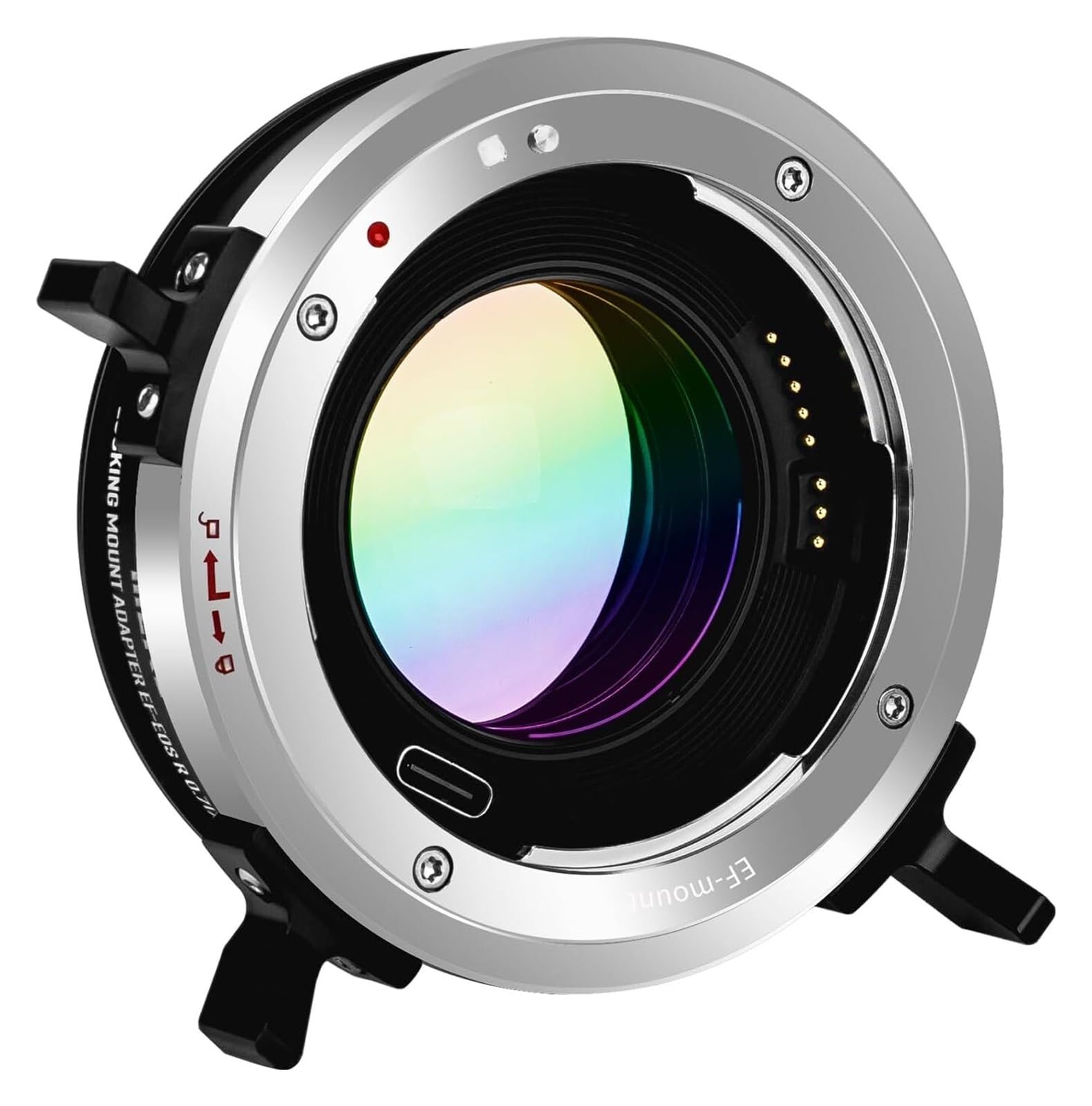 Adattatore for obiettivo Speed ​​Booster AF 0,71x con supporto di blocco, compatibile con fotocamere Canon EF-RF,Camera Lens Adapter