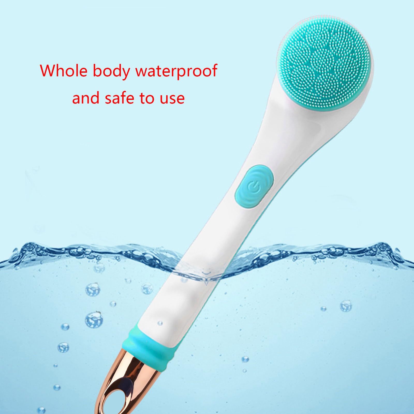 Spazzola da bagno elettrica multifunzione con manico lungo spazzola da bagno per la casa con manico per uomini donne detergente doccia con manico lungo pulizia doccia scrubber per il corpo con per