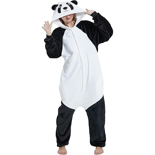 Très Chic Mailanda Panda Cosplay Pajamas Adult Unisex Onesies Animal Sleepwear Halloween Costume