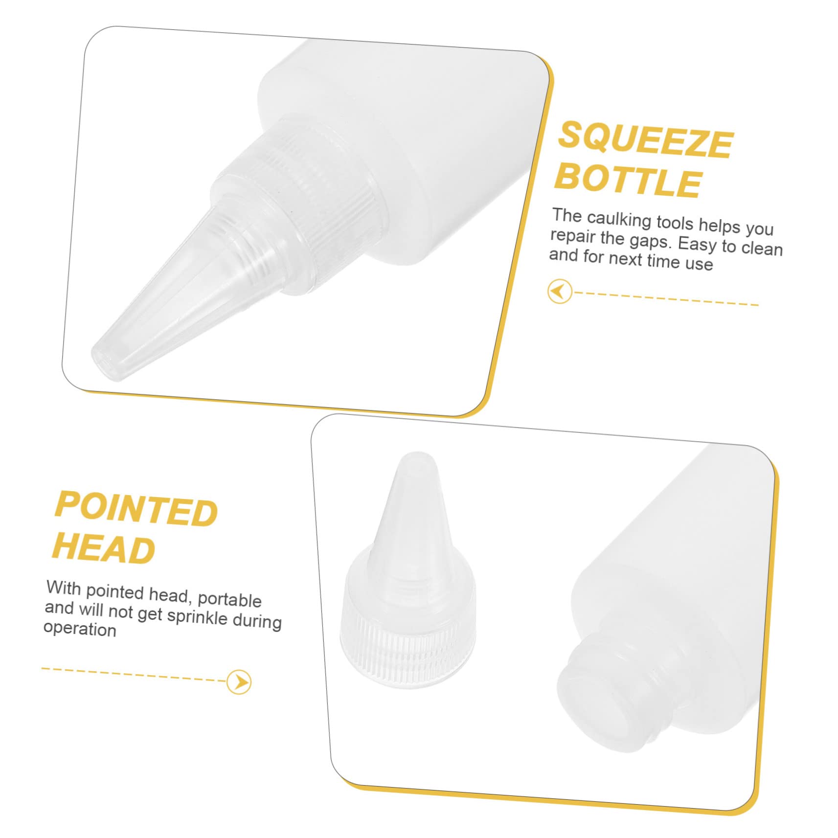 Gadpiparty 100piezas Botellas De Plástico Flexibles Para Pintura Botellas De Precisión Para Dispensar Líquidos y Pigmentos Para Manualidades y Proyectos De Arte