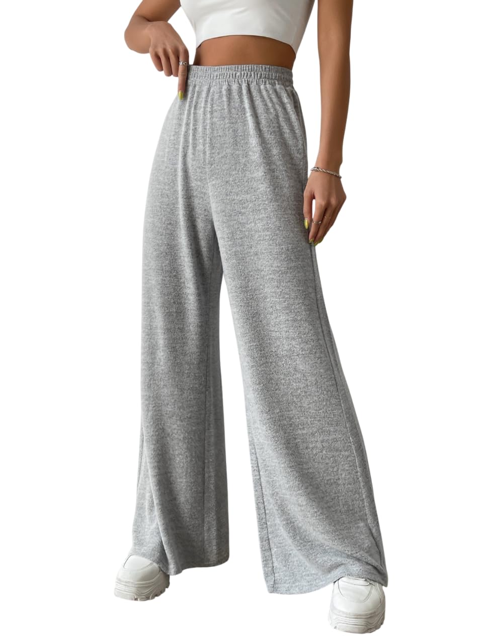 dockstreet Straight Wide fit Long Length Open Bottom Jogger for Women/Trending Multi Pocket Style, Relaxed Casual Pants for Women-picture-29