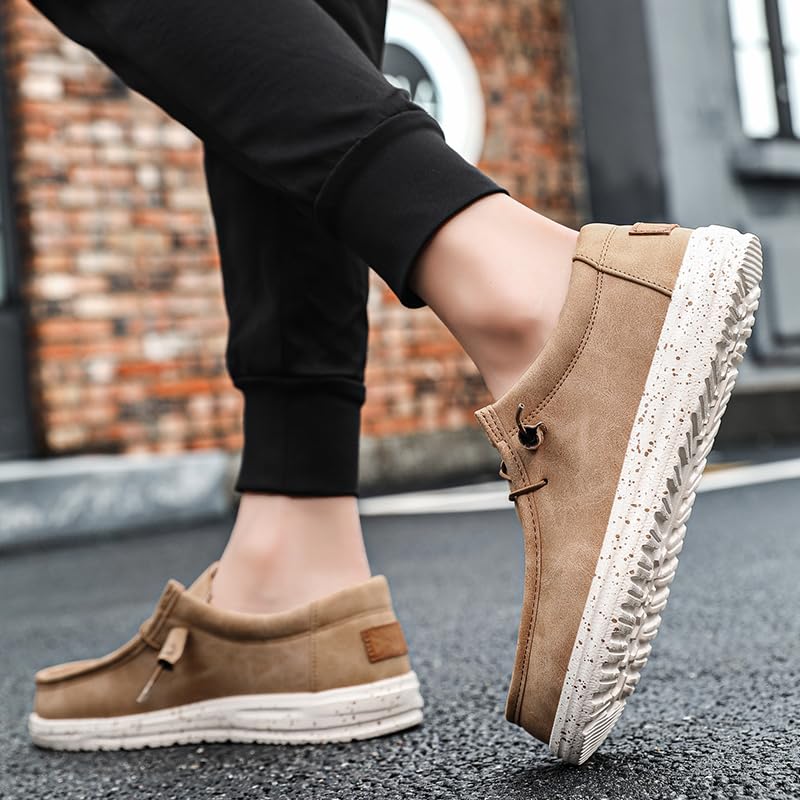 Men's Fashionable Slip-On Loafers - Comfortable & Versatile Casual Sneakers, Blue with White Sole, Floral Lining, Seasons Outdoor Wear4