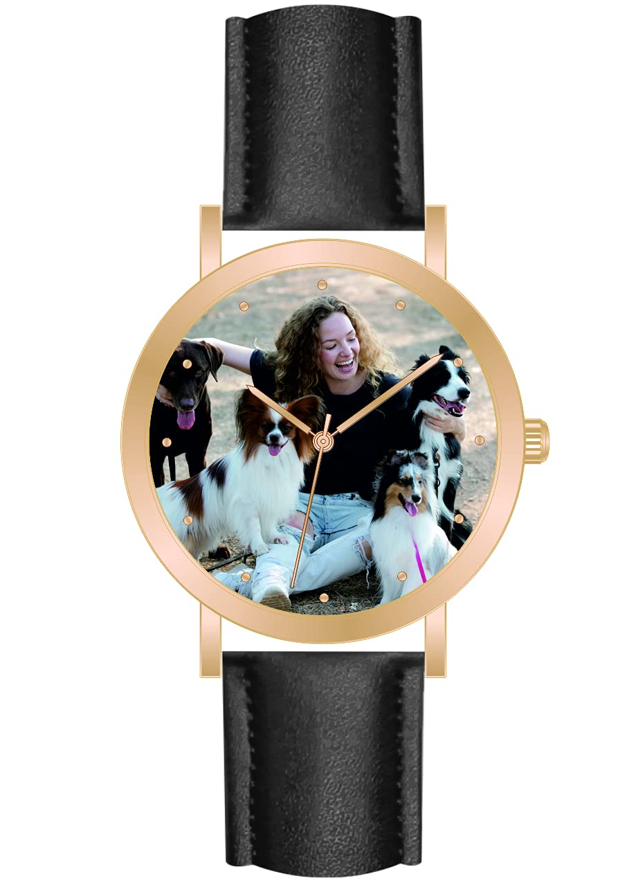 Memories - Reloj con foto personalizado para él y ella (36 mm de diámetro)