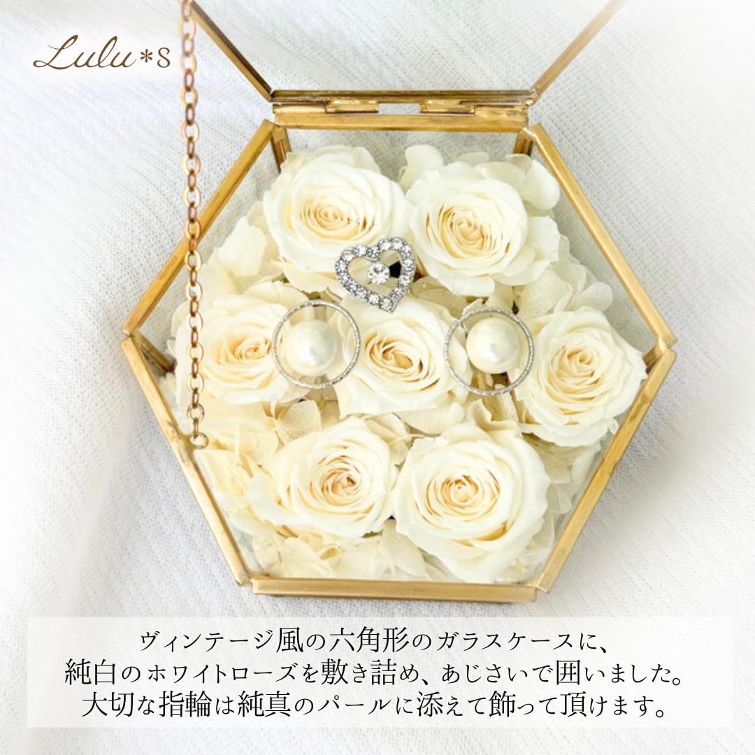 Amazon｜Lulu's ルルズ リングピロー アンティーク ホワイトローズ