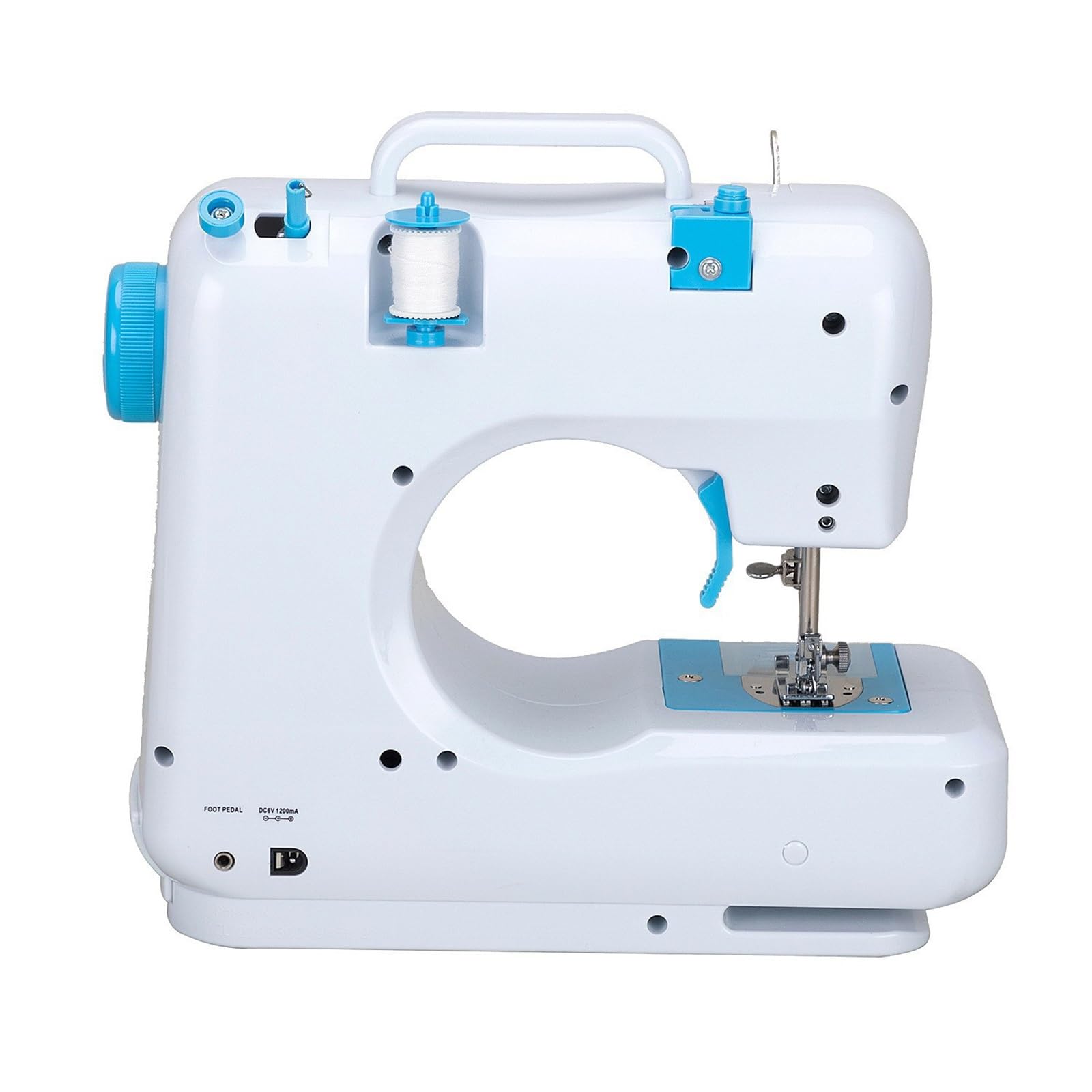 Mini macchina da cucire, macchina da cucire portatile, kit senza fili for macchina da cucire elettrica leggera, 12 punti for abbigliamento fai da te, tende, artigianato, uso domestico, viaggio (Color