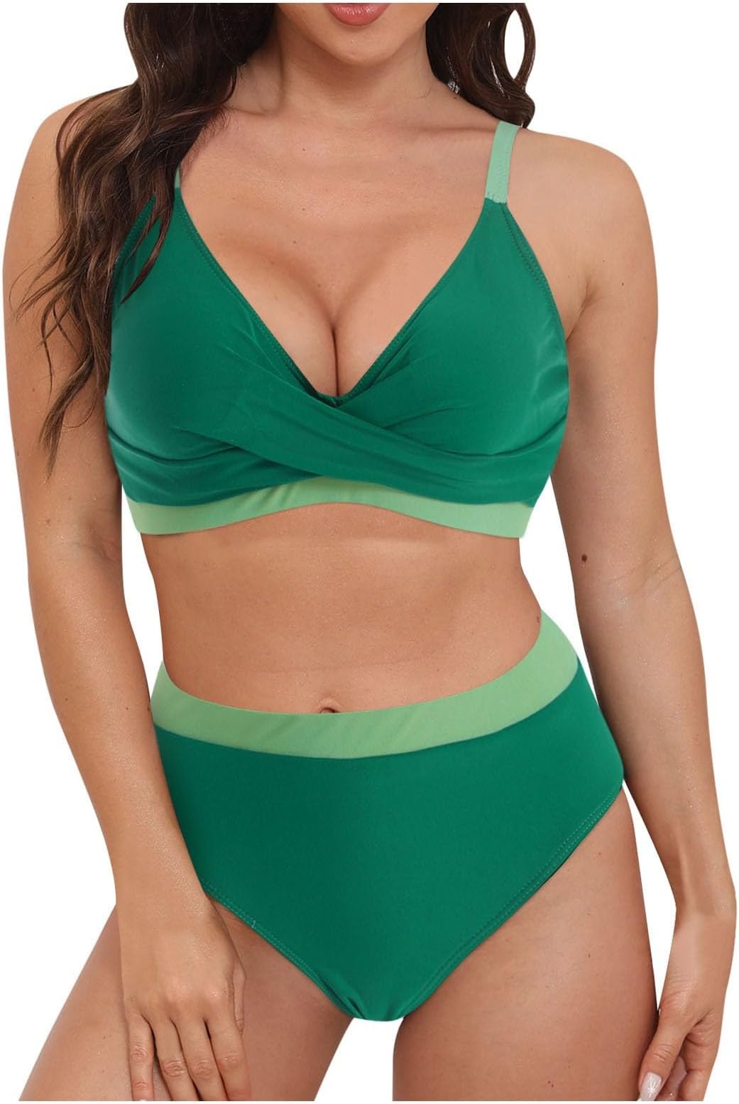 Ladies Bikini Sets Bathing Suit for Women Split Bikini Women Gather Sexy Sling Backless Solid Split Swimsuit Swimming Bras to Wear Under Bathing Suit