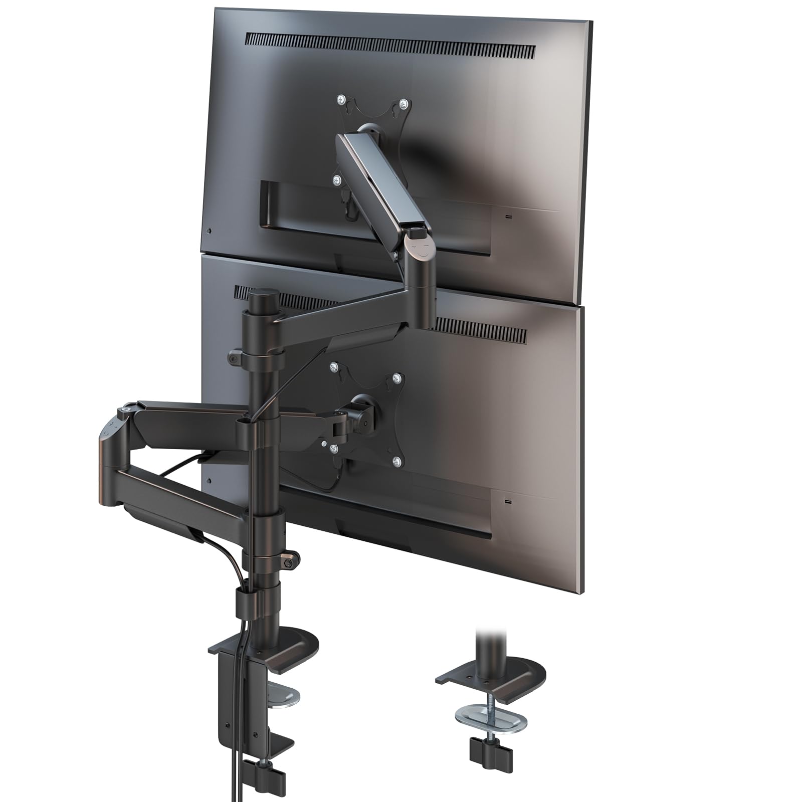 デュアルモニターアーム アルミ製 クランプ式 在庫限り】 モニターアーム デュアル 2画面対応 34インチ対応 クランプ