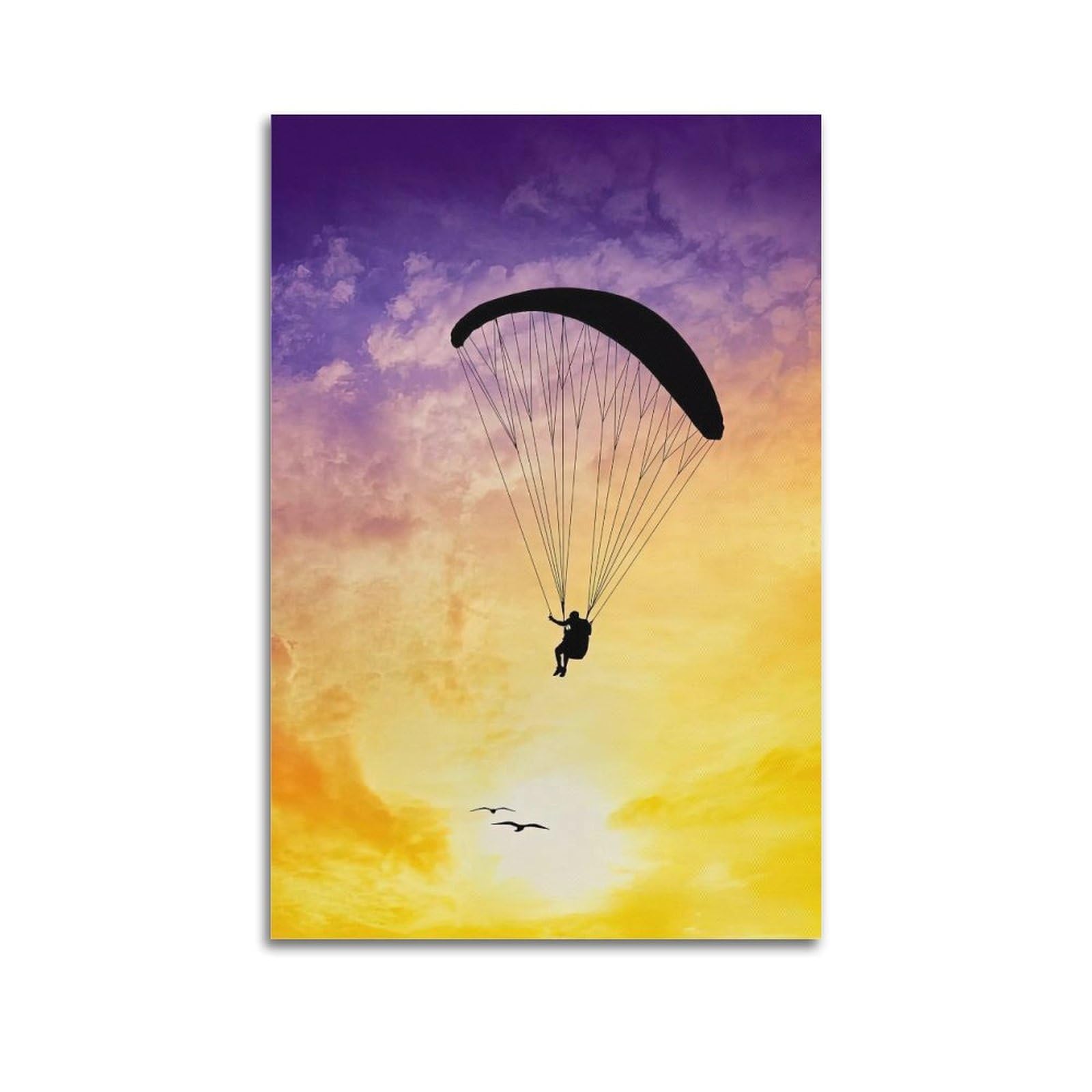 OKAHYS Vintage Outdoor Extreme Sports Paragliding Poster Decorative Painting Canvas Wall Artworks Picture 20x30inch(50x75cm)