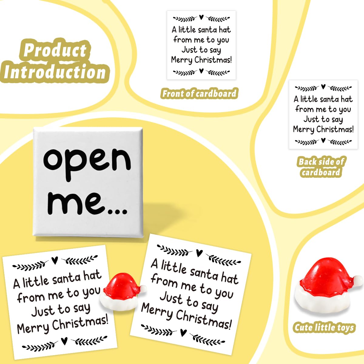 Lomacan Cute Christmas Santa Hat Gifts for Friends Boyfriend Bf Funny Gifts Winter Gifts for Him Her Boyfriend Girlfriend Matchbox Gifts for Mom Sister