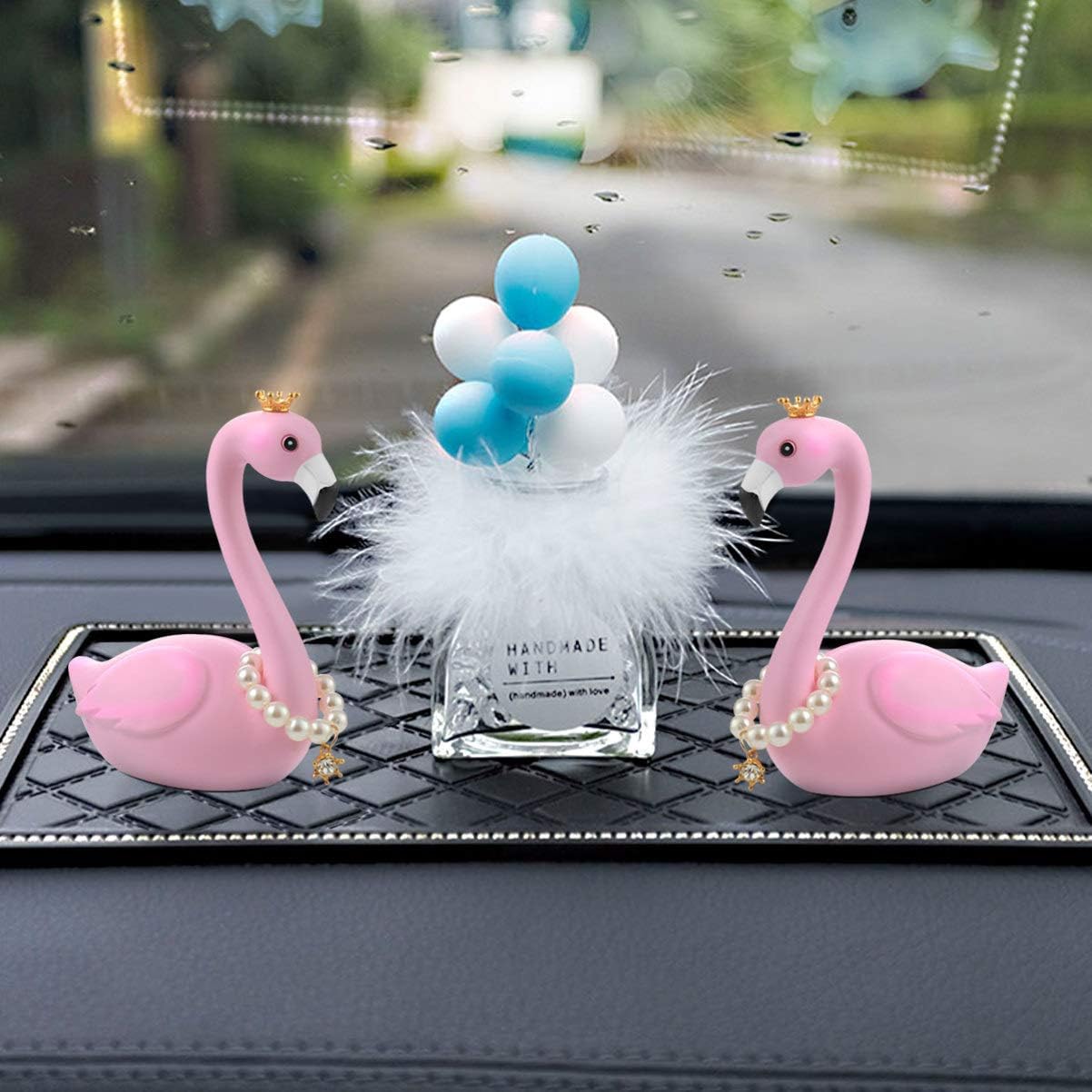 Popetpop 車内かざり おトク 車内置物 ピンクフラミンゴ カーアクセサリー 1つ インテリア ピンク色 装飾