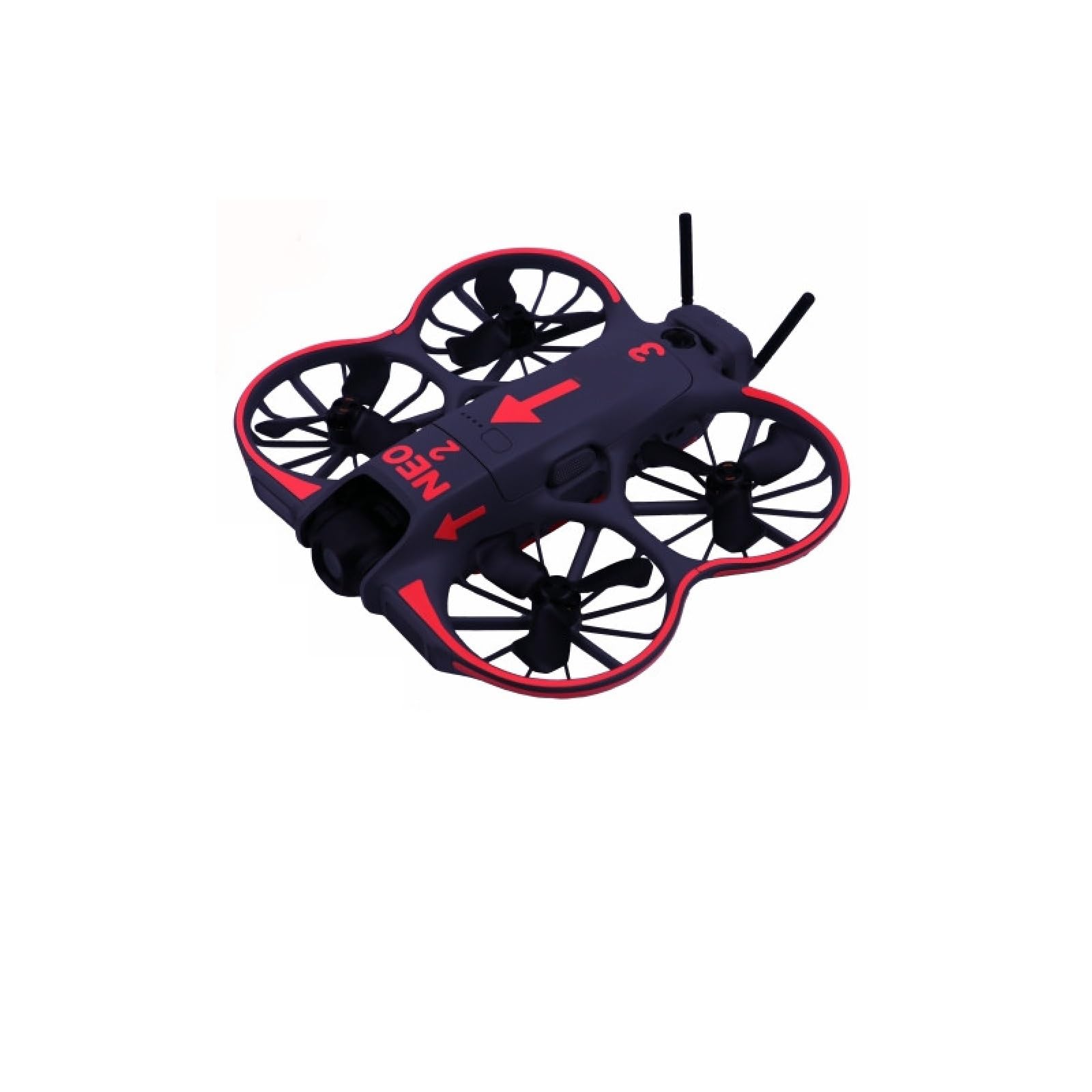 Glowing Decorative Sticker Kit for DJI NEO 2 Drone Protective Waterproof Anti-Scratch Wear-resistance UV-resistance Skin Film Decal DIY Accessories (Luminous Orange-Red)