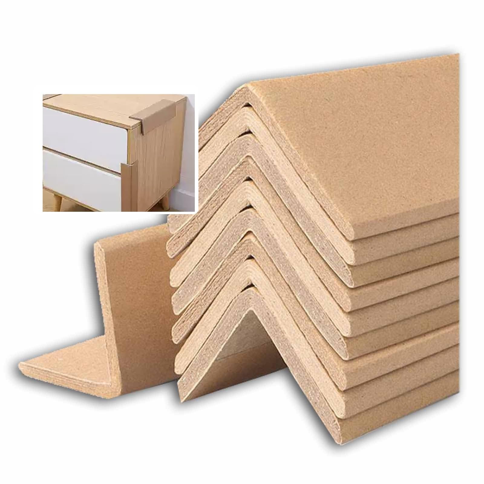 Lot de 100 protections d'angle en carton pour expédition, stockage, déménagement, palettes, meubles