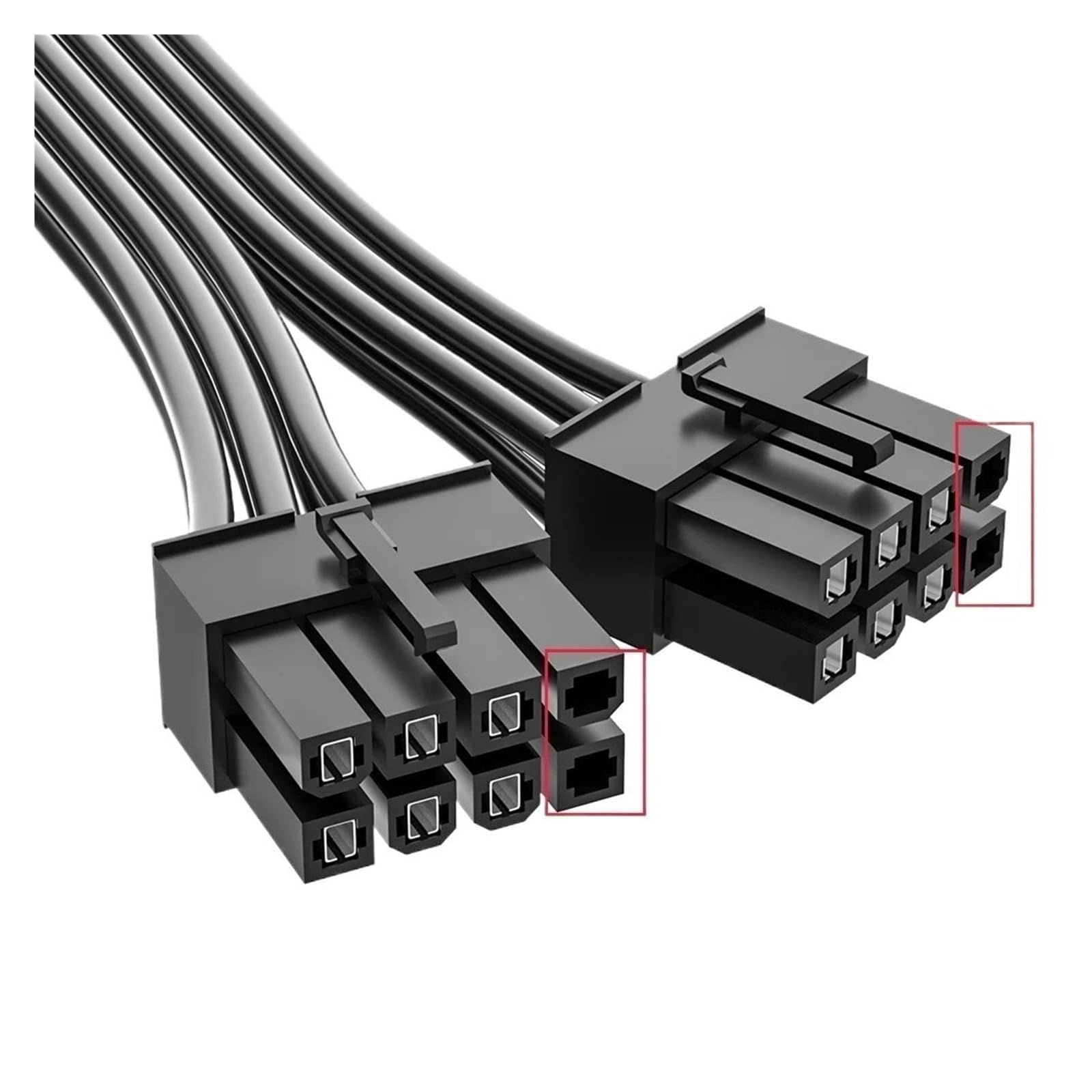 Generico Cavo nero doppio da 8 pin a 12+4 12VHPWR 16 AWG