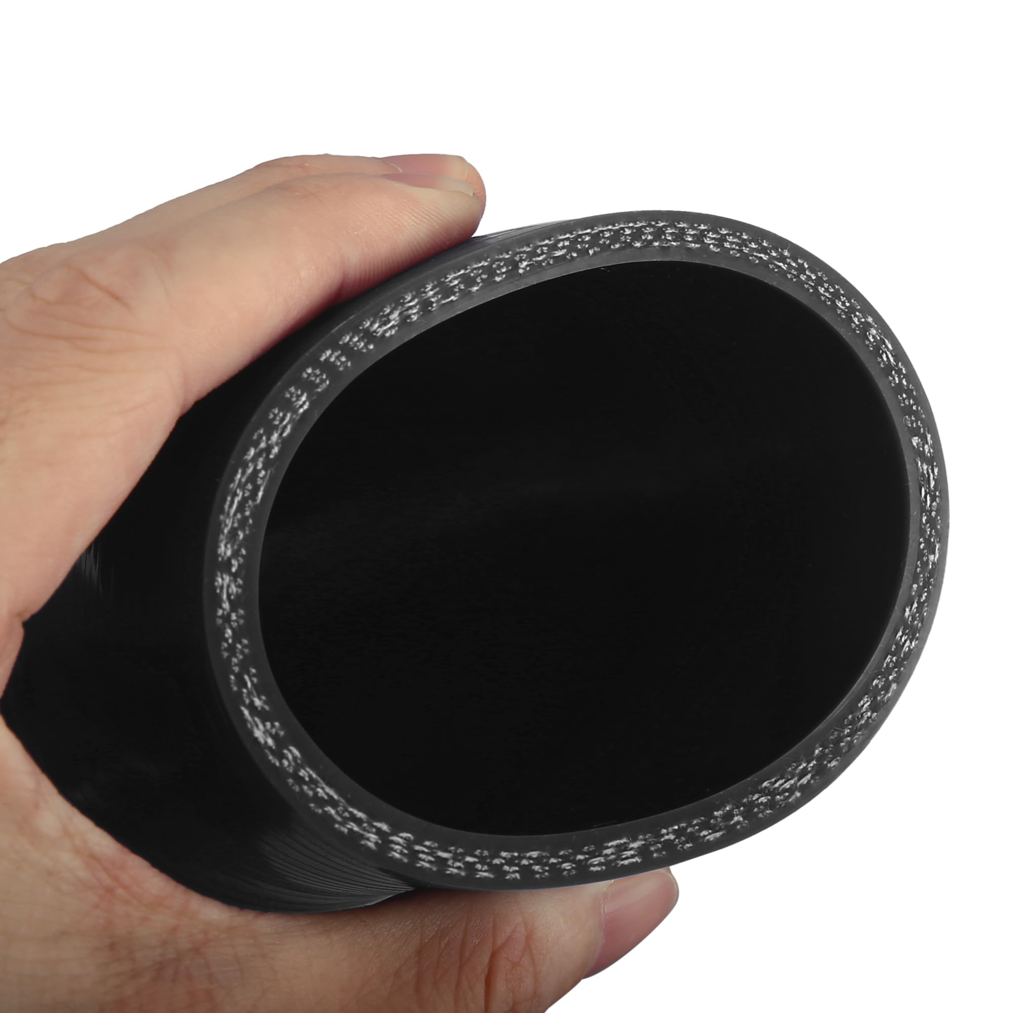 X AUTOHAUX Universale Auto 63mm 2.5" ID 90 Gradi Accoppiatore Silicone Tubo Nero