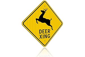 Deer Crossing Sign,18" x 18"