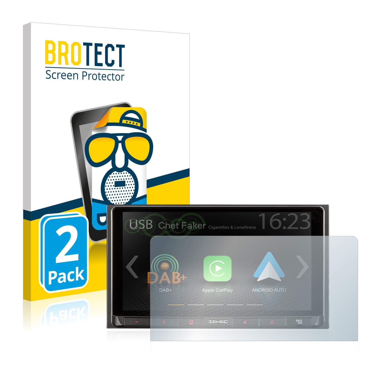 Protection D'écran Anti-reflet Brotect Pour Zenec EGo 7" - Film Mat 2 Pièces, Anti-rayures Et Anti-traces - 4