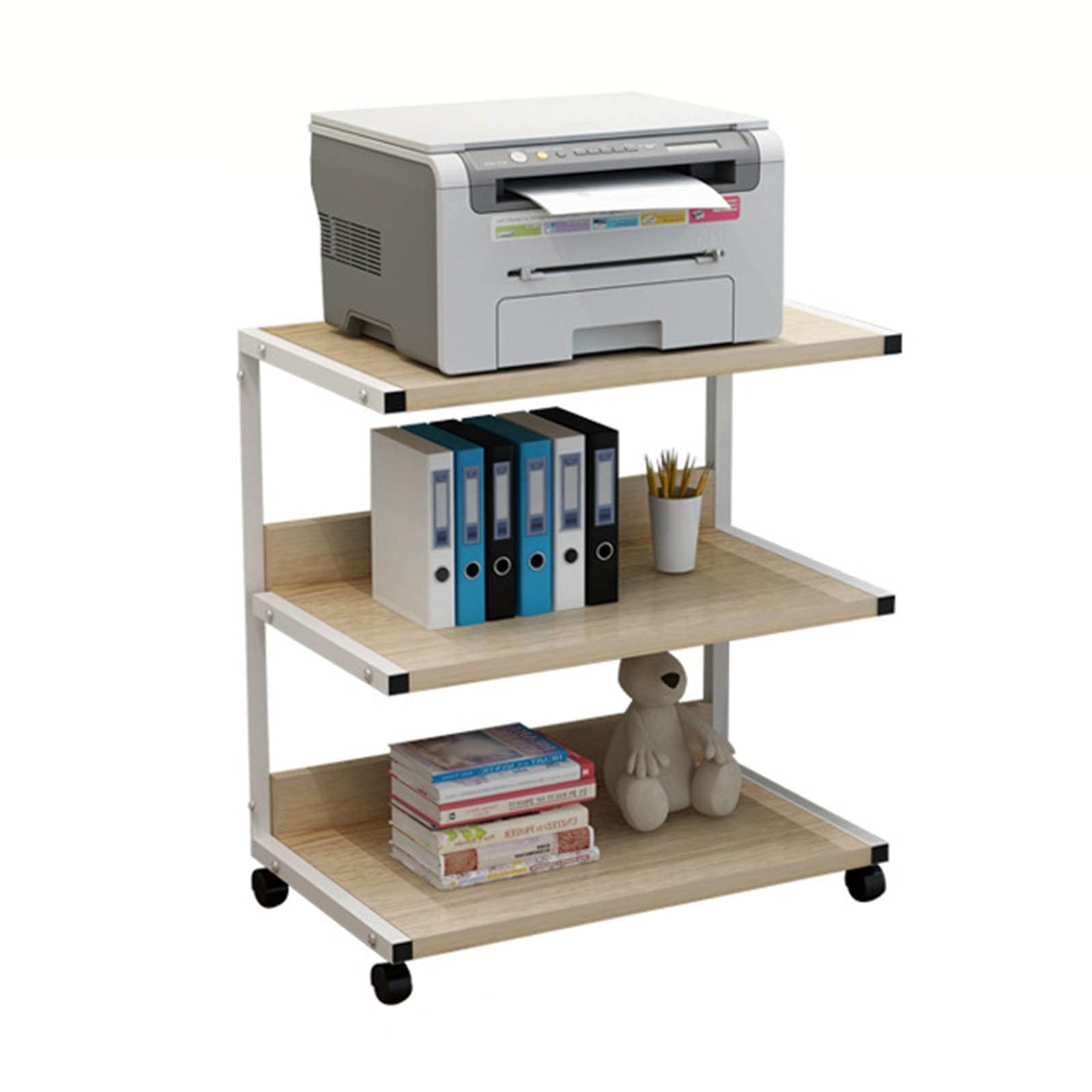 Saturey druckerständer Boden und veckende Druckerregal-Büro-Rack-Rack Rack Rack Abnehmbares Mainframe-Box-Rack Mehrschichtspeicher druckerschrank (Color : A)