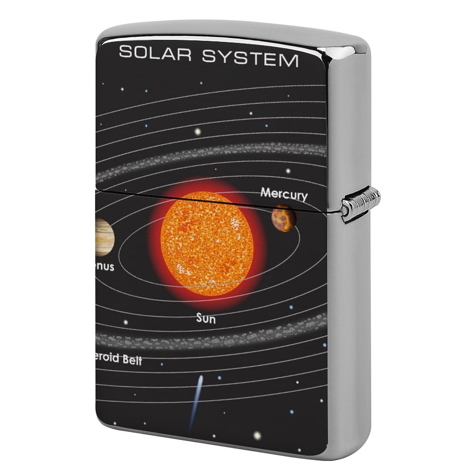 Amazon.co.jp: Zippo兼用ケース 互換性があ 宇宙柄 惑星 星 地球 木星