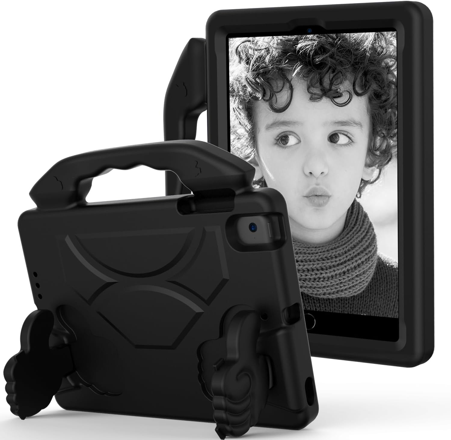 Case for iPad mini 5/4 / 3/2 / 1, Lightweight Durable EVA Foam Case with Handle and Stand, Shockproof iPad Cover for Kids Black