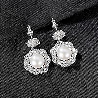 SALAN Orecchini Pendenti In Argento 925 Con Perle D'Acqua Dolce Viola Rosa Bianche - Gioielli Donna - 2