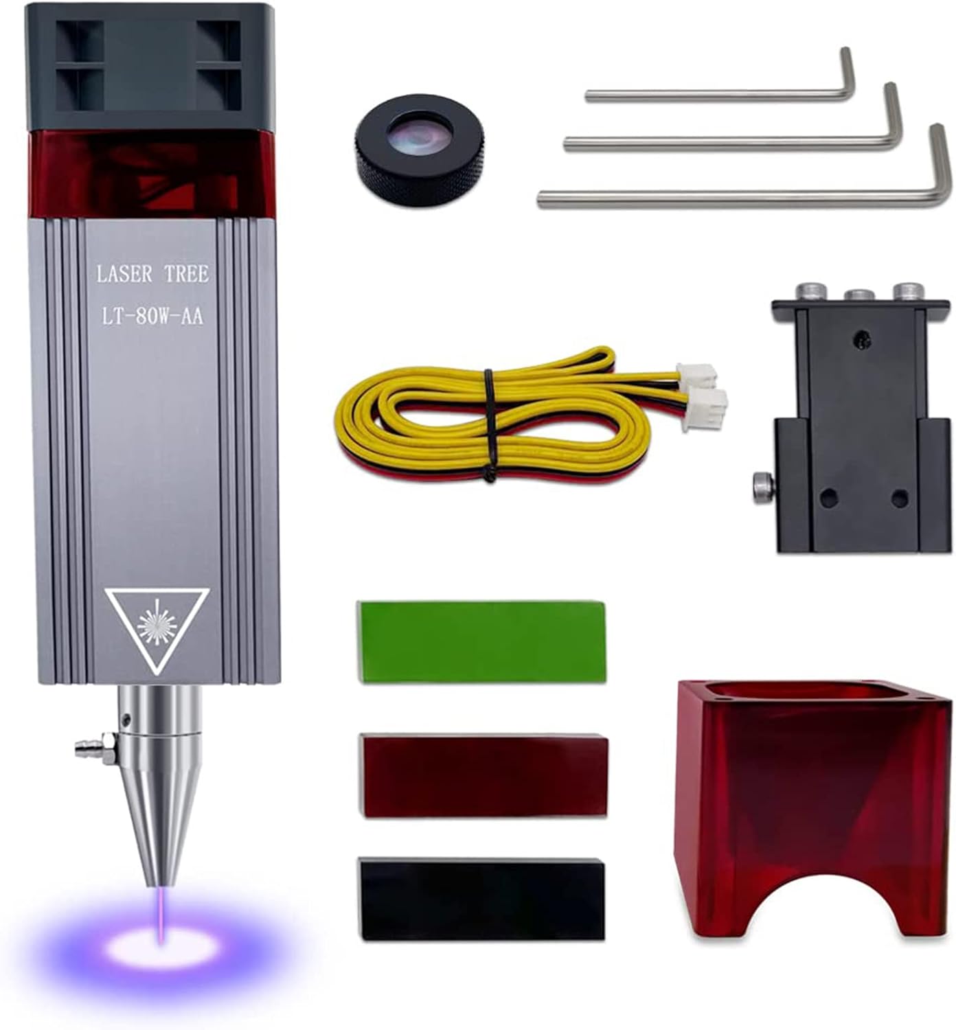 Laser Module Kit 450nm 80W with Air Assistance, 10W Optical Power