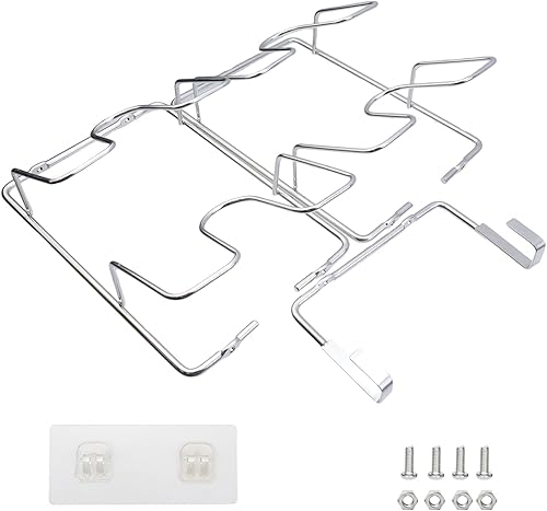 Miniatura 3 de Organizador de tapas de olla de 4 niveles, sin perforar, almacenamiento de tapa de olla montado en la pared, soporte para tapa de olla y sartén de