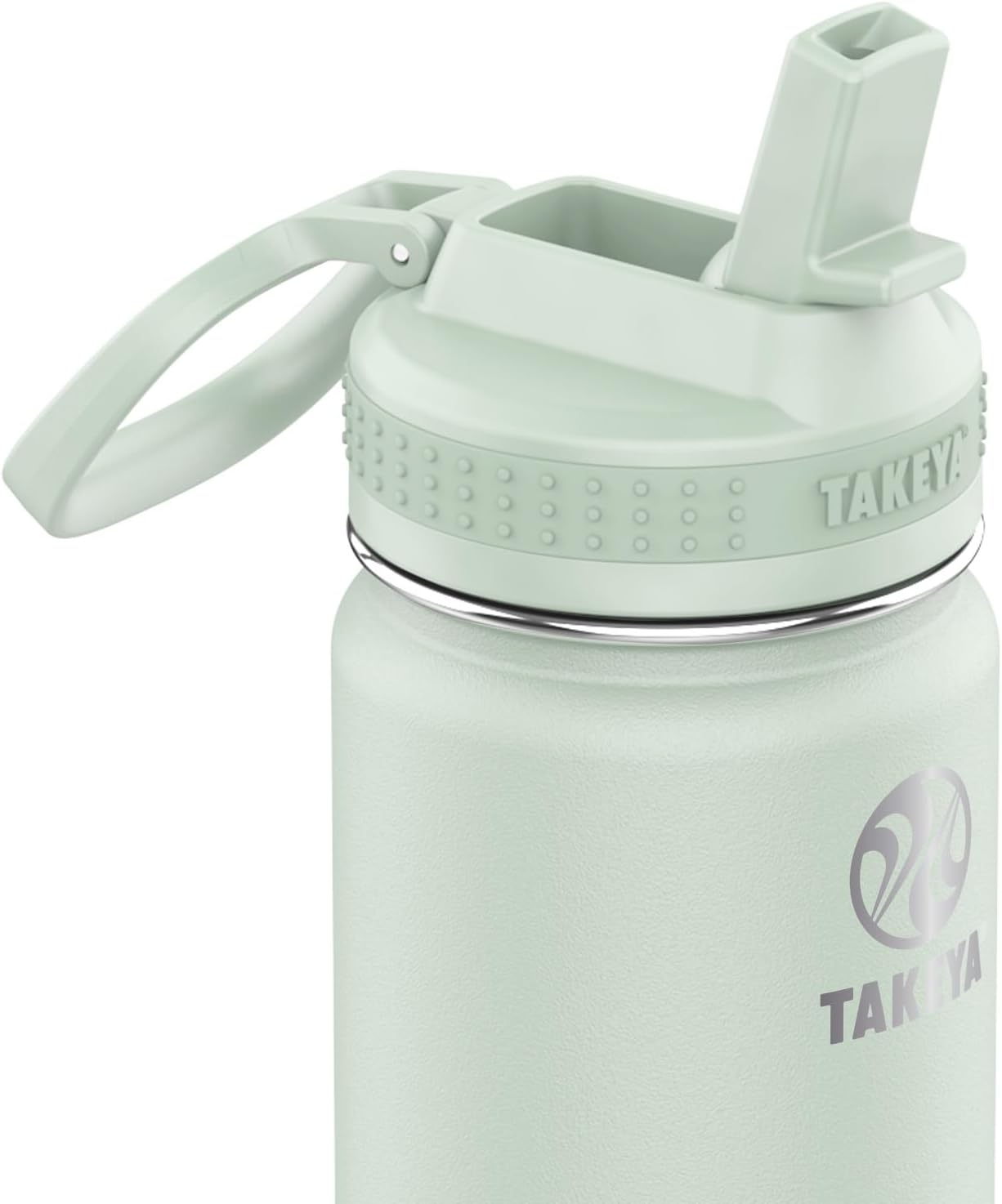 Takeya 22 oz Actives Stainless Steel Water Bottle with Straw Lid – Leakproof, Double-Wall Insulated, Keeps Drinks Cold 24 hrs/Hot 12 hrs, BPA-Free, Powder-Coated, Gym & Travel, Fresh Mint
