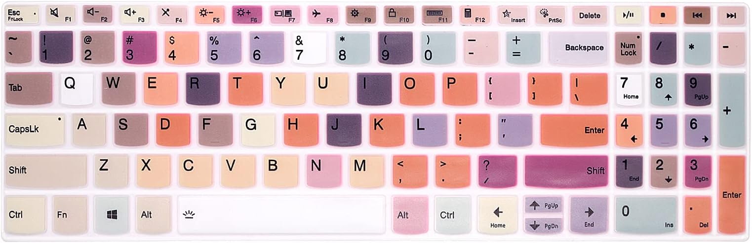 Keyboard Cover for Lenovo Yoga 7/7i 15.6" 16", 2023 2022 IdeaPad 5/IdeaPad 3/IdeaPad 5i/IdeaPad 3i 15.6" 17.3"/Lenovo Flex 5 15.6", Yoga Slim 7 15", ideaPad Slim 7 15.6", ThinkBook 15/15p G2G3G4