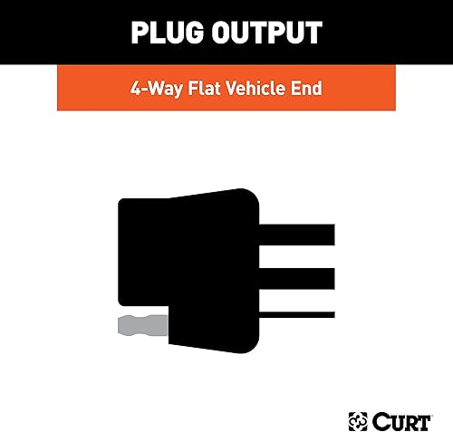 Miniatura 2 de CURT 56459 Arnés de cableado de remolque personalizado de 4 pines para el lado del vehículo, se adapta a Nissan Rogue, negro