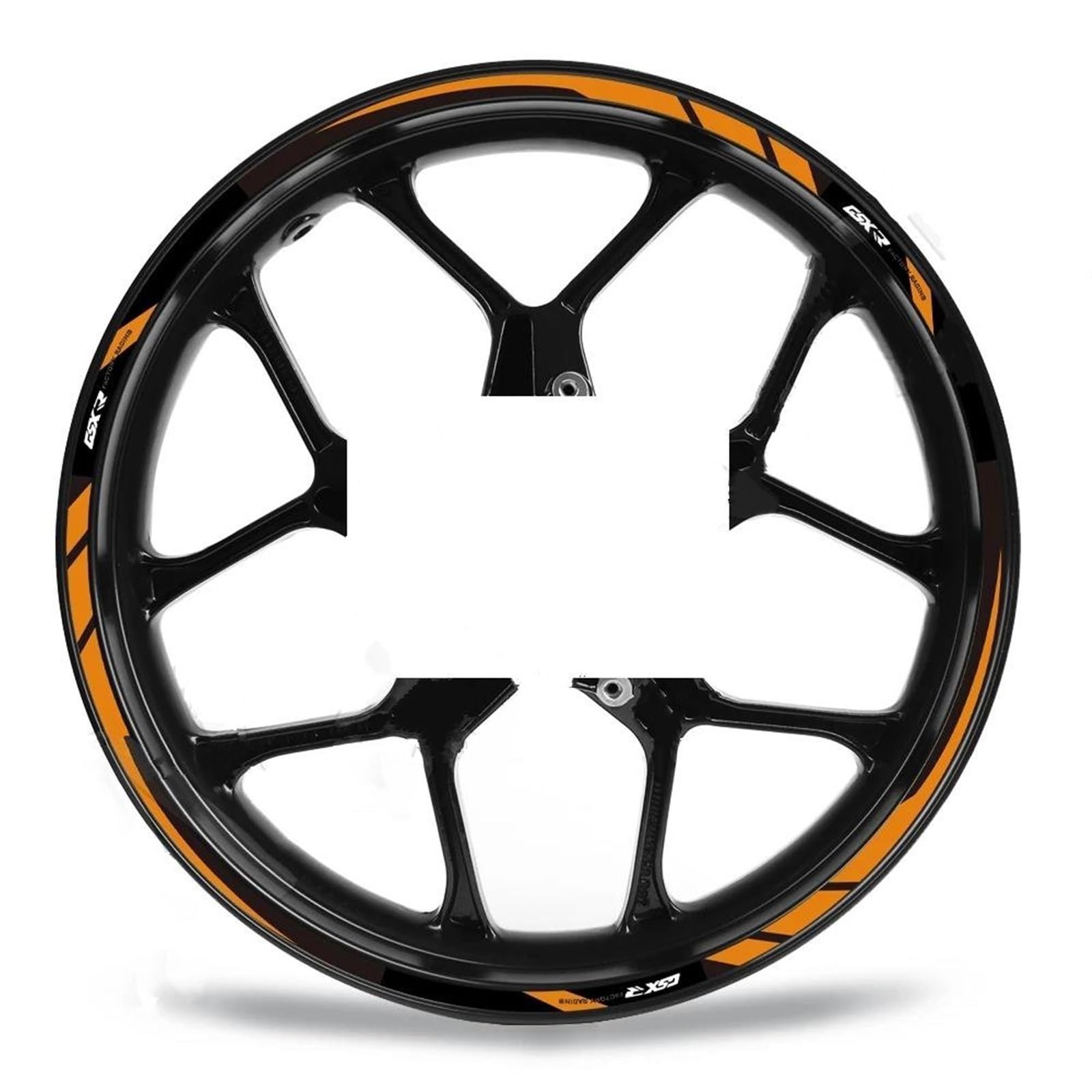 Stickers Motorcycle Wheel Stickers Reflective for GSXR 600 750 1000 150 GSX-R K1 K3 K4 K5 K6 K7(Orange)