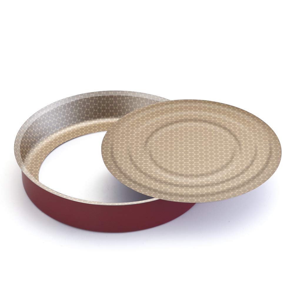 Assadeira Redonda Luxury Red Nº 25 Fundo Removível, Aluminio Oliveira, Vermelho