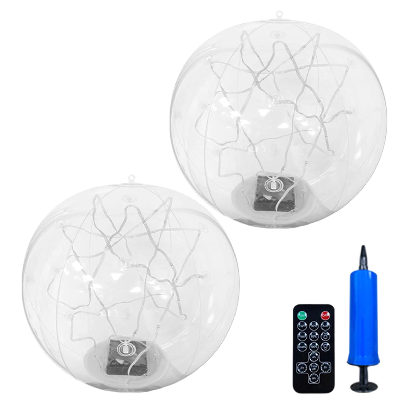 Solar Gartenwasserleuchte, 35 cm, aufblasbare LED Poolkugel, A