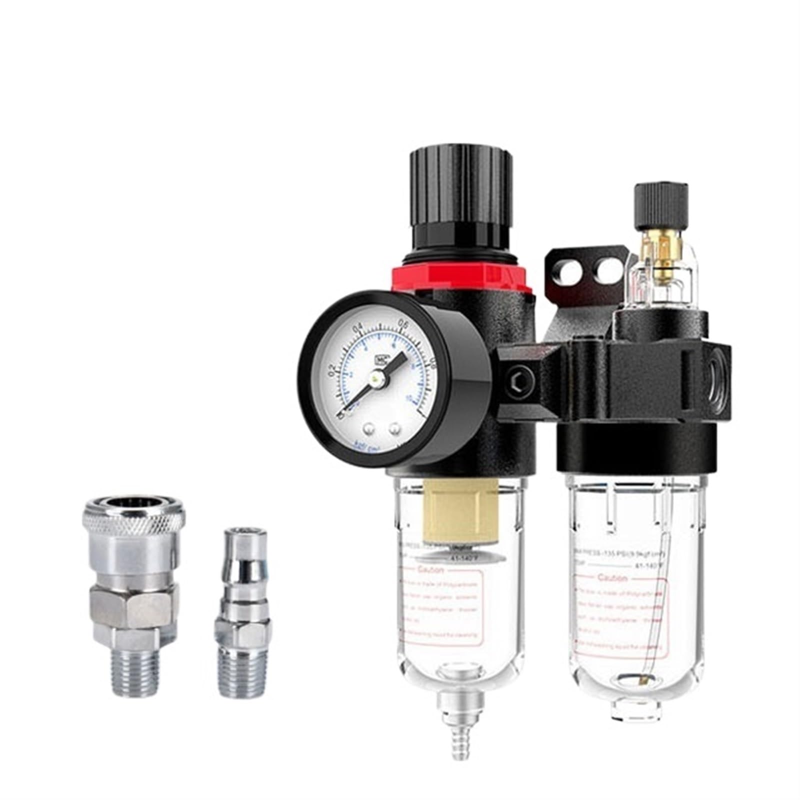 AFC2000 1/4 Compressore d'Aria Olio Separatore Acqua Filtro Regolatore Trappola Valvola di riduzione della Pressione dell'aerografo(Afc-smpm20)