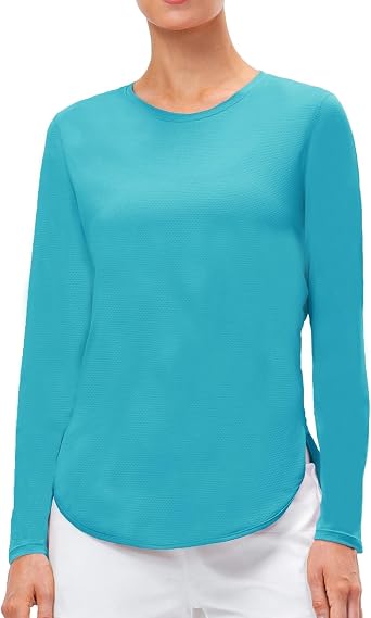 Yuerlian Womens Sun Shirts UPF 50+ Long Sleeve Shirts Workout Lightweight Quick Dry Hiking Tops