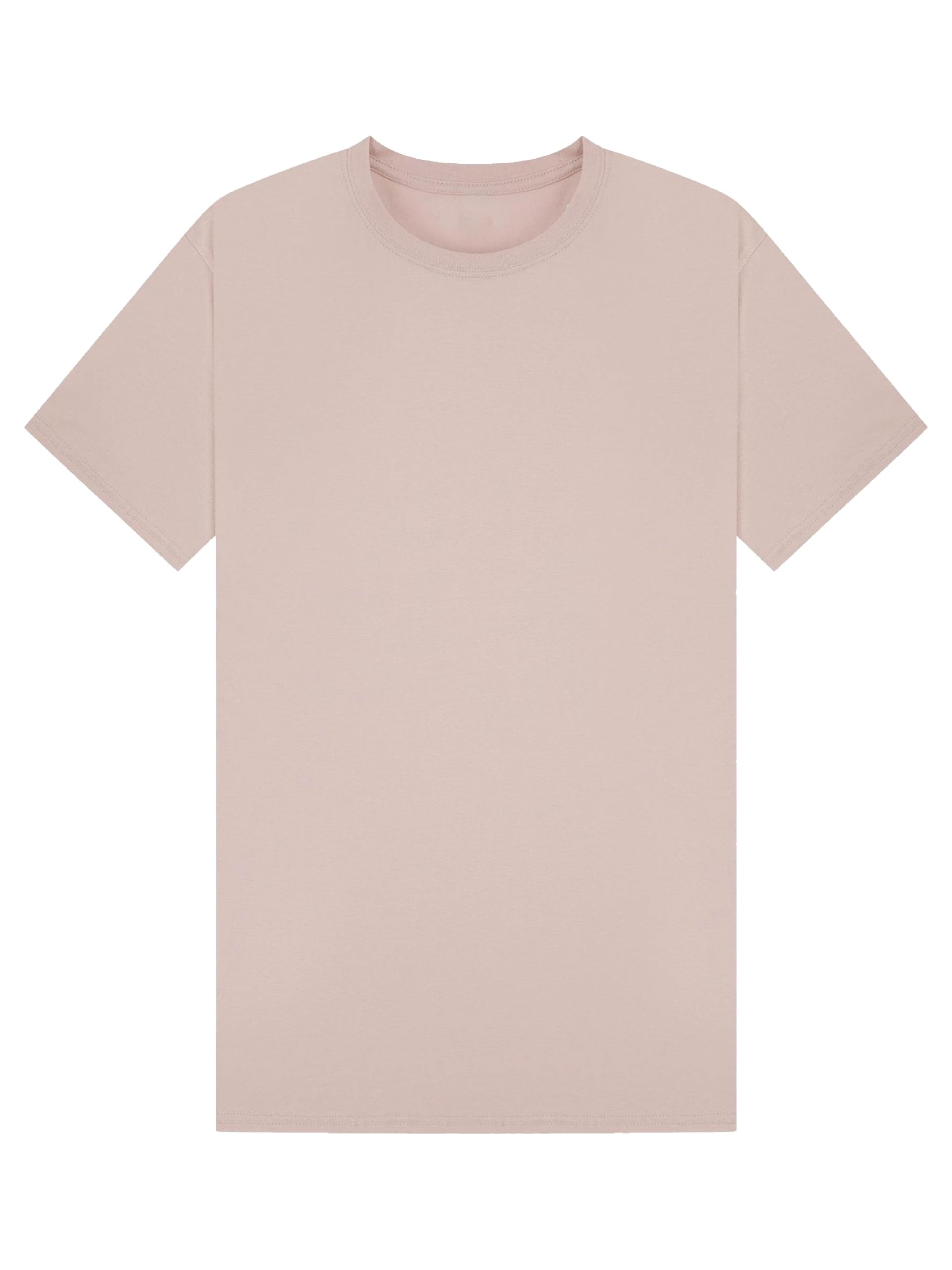 Coozo Unisex Blush Pink Ringspun Classic Crew Necked T-Shirt - Xl