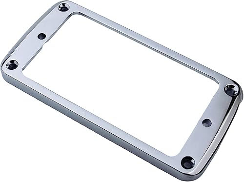 Miniatura 2 de Guyker Cubierta Humbucker plana de metal, juego de anillos de montaje para pastilla, pieza de repuesto de marco de pastillas para cuello de puente