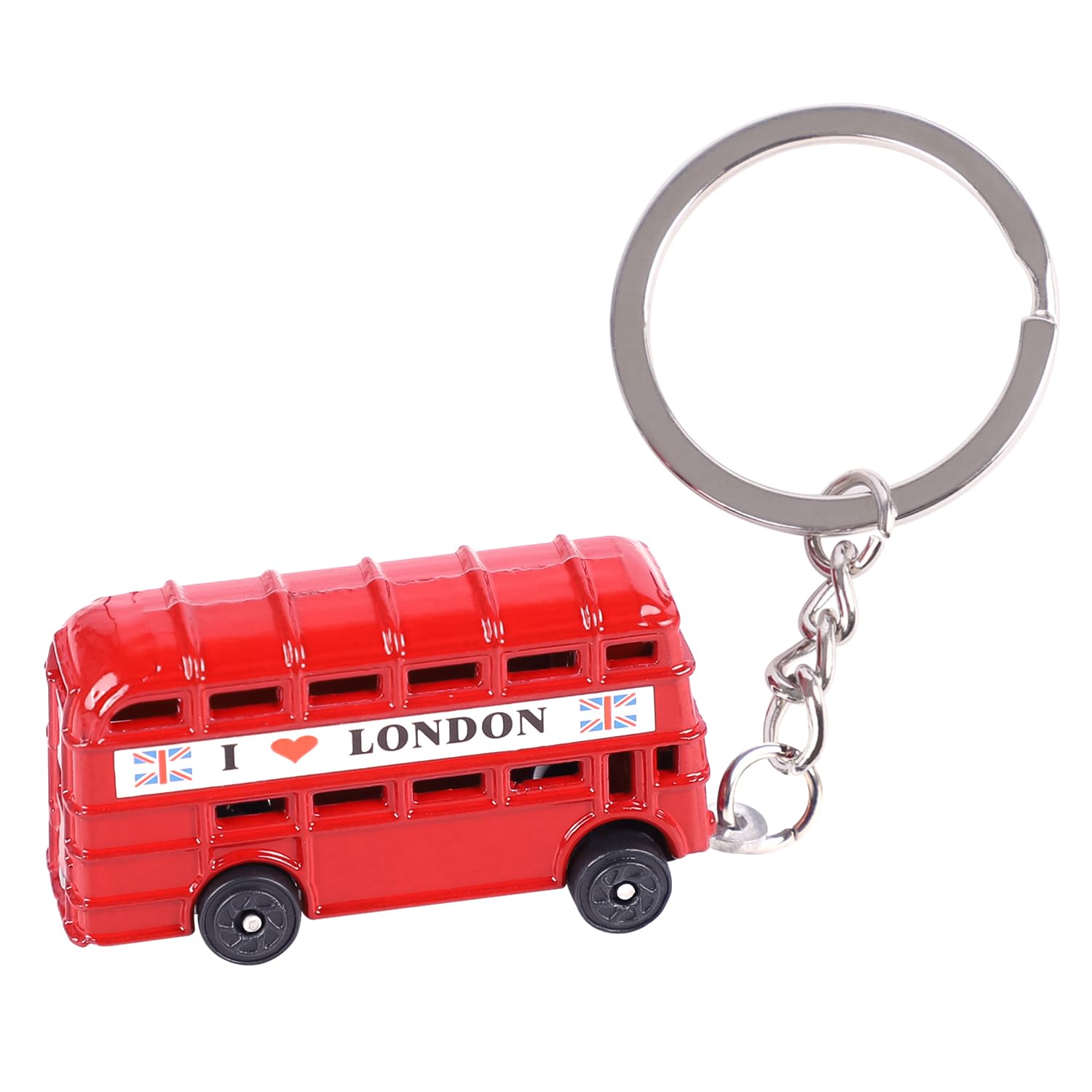 apvokKeychain - 3D Double-Decker Key Chains,British Landmark Die-cast Keyrings,Decor Accessories for Bag Handbag Wallet