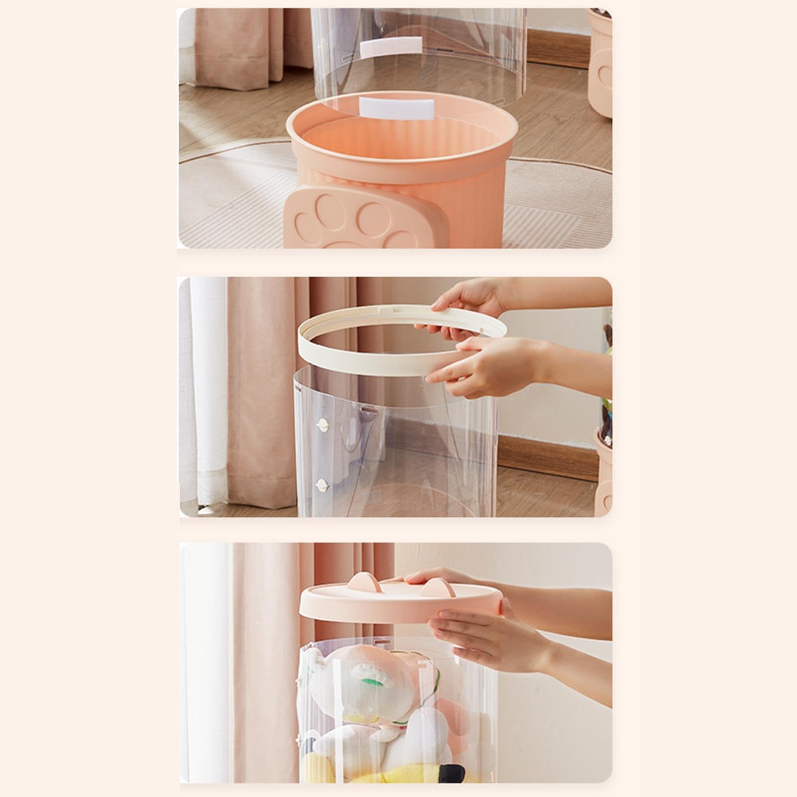 Tubo Portaoggetti Trasparente A 3 Strati Per Animali Di Peluche E Bambole - Organizza E Risparmia Spazio - Foto 9