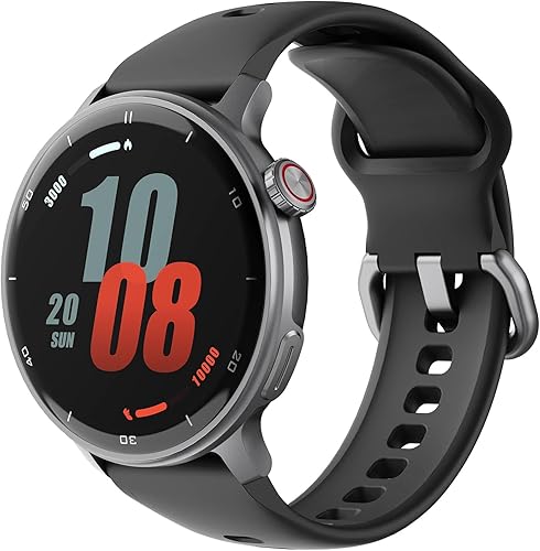 KPEP GPS Running Watches for Men Women, 1.43'' AMOLED2 Straps3ATM Waterproof Sports Watch, Compass, Barometer, Altimeter, 247 StressSpO2Heart Rate
