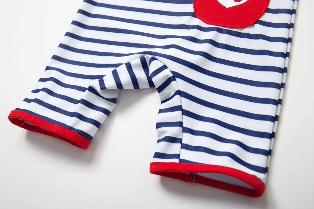 BONVERANO Costume Bagno Bambini UPF 50+ Protezione Solare Maniche Corte Chiusura Zip