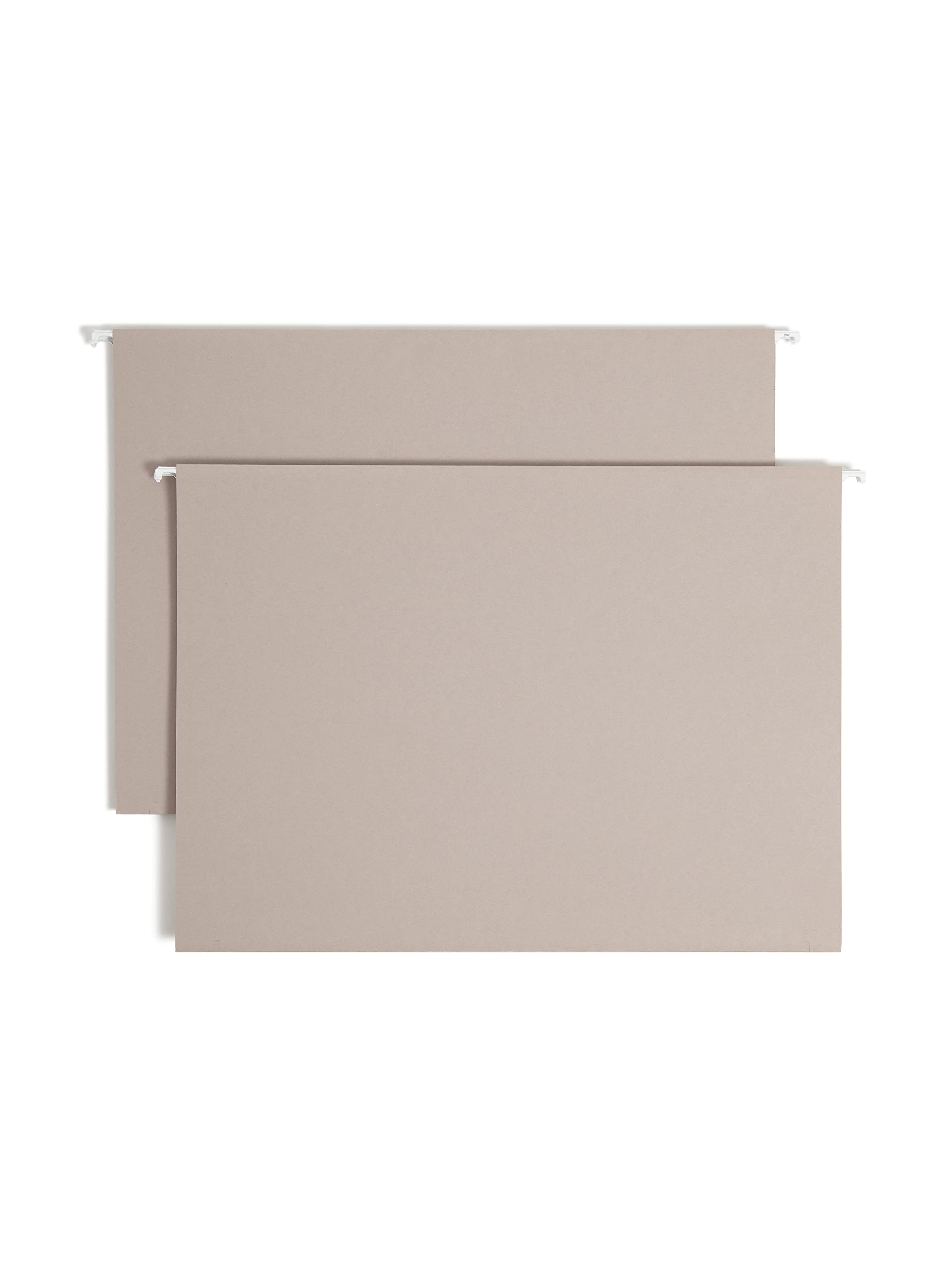 Photo 1 of Smead TUFF Extra Capacity Box Bottom Hanging Folder, 3" Expansion, 1/3-Cut Easy Slide Tab, Legal Size, Steel Gray, 18 per Box (64341)