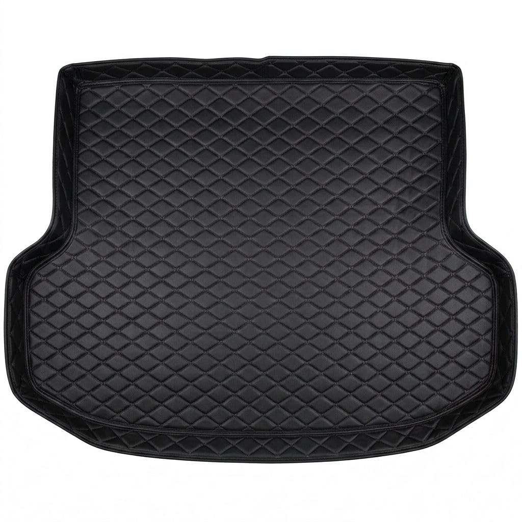 Vasca Baule per Opel Frontera C 2025 Tappeto Bagagliaio Protezione 3D con Bordo Rialzato Materiale TPE Inodore per Ogni Stagione Nero,Black Background with Black Lines