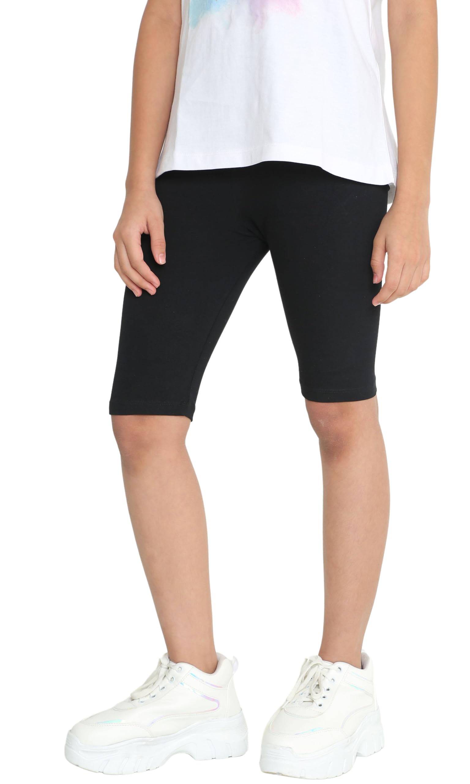 TotzTouch Girls Cotton Stretchable Cycling Shorts | Girls Summer Shorts