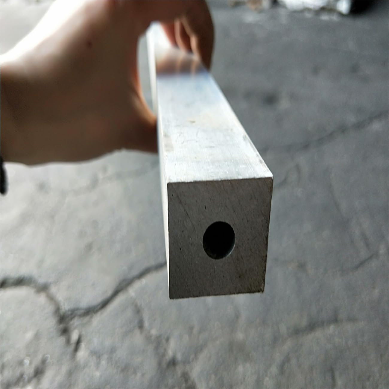 6061 Vierkantrohr aus Aluminiumlegierung mit äußerem quadratischem Innenkreis für Heimdekoration, DIY, 35 x 35 x 25 mm Loch x 30 cm, 1 Stück