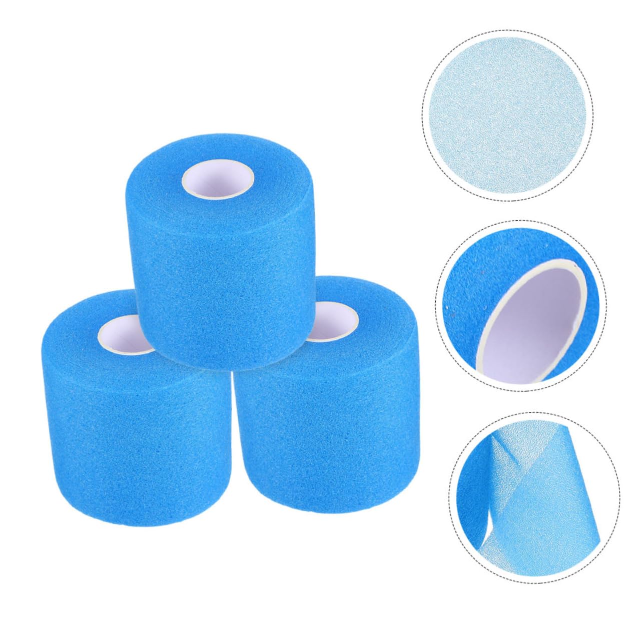 Kisangel Tragbares Athletentape Schneidbares Sporttape Sport-armbänder Atmungsaktives Sporttape Sportband Gelenkschutzbandagen Sport-vorband Fußballband Schwamm Blue