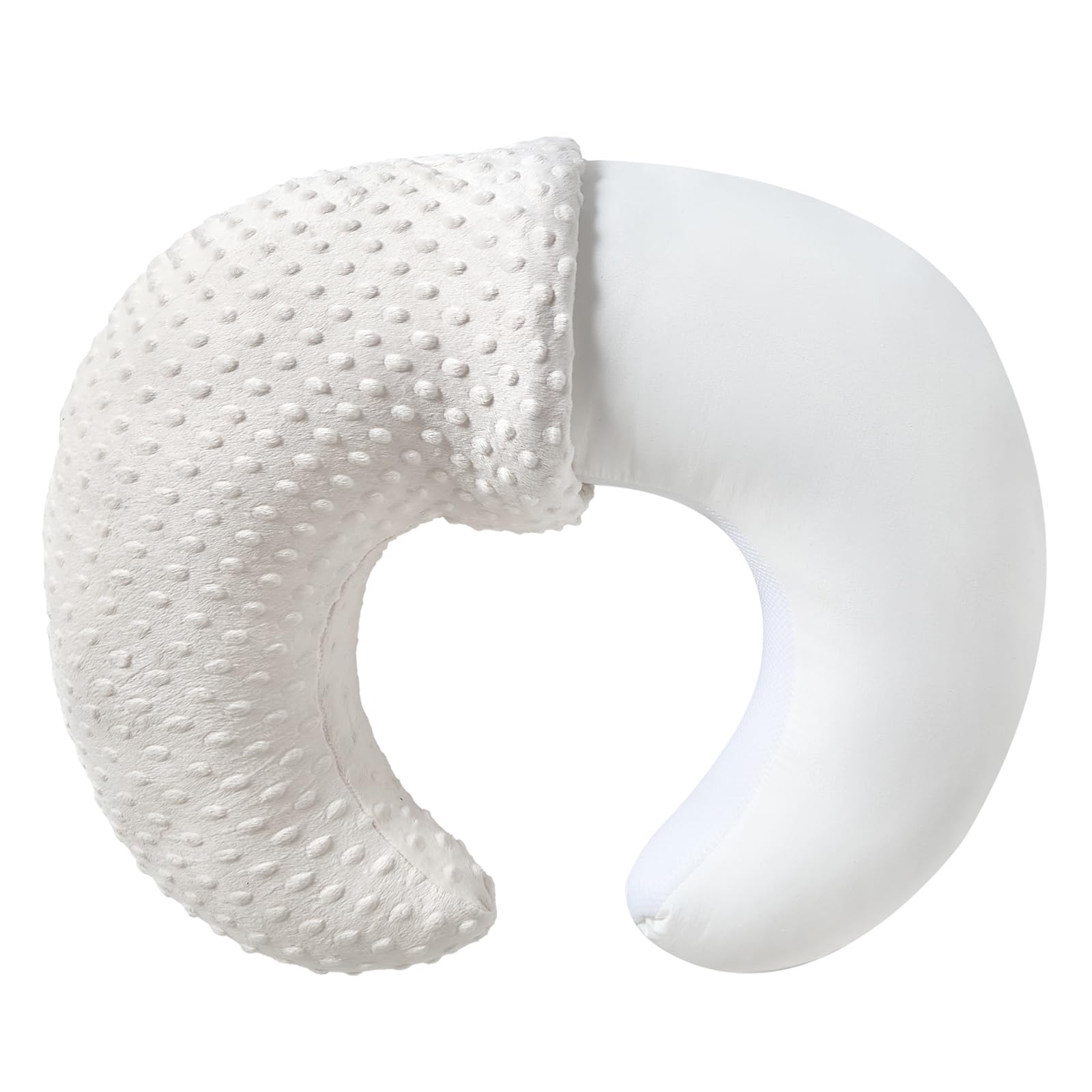 Extra Large Nursing Pillow and Positioner, Breastfeeding, Bottle Feeding, Baby Sitting Support, Tummy Time Support for Baby Boys and Girls, Propping Baby Pillow (White)