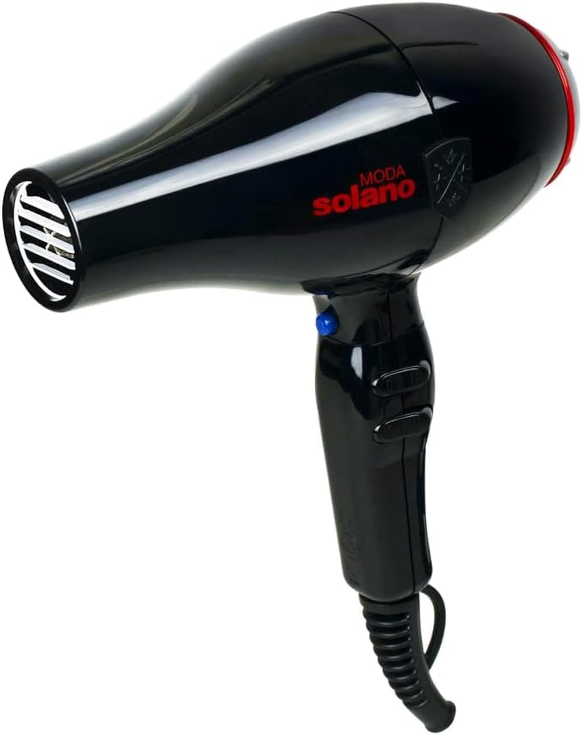 Solano Moda Fast Drying 2-Speed Ionic Hair Dryer -1750 Watt + Internal Silencer + Far Infrared Heat - Smoothing Without Sacrificing Body or Bounce - Italian-Made