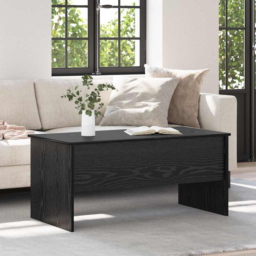 Table Basse Chêne Noir 102 x 50,5 x 46,5 cm Bois d'Ingénierie
