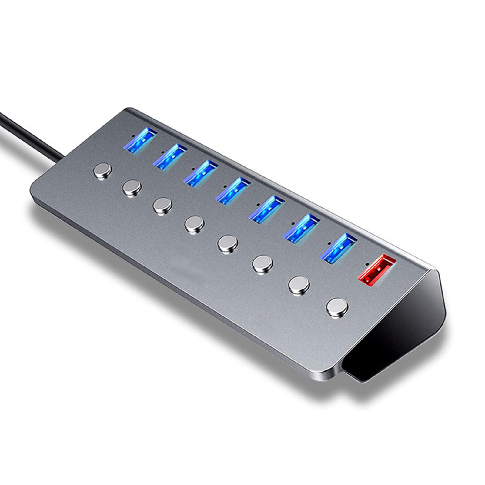 Hub USB 3.0 Eperfect2012 7 Porte Con Interruttori ON/OFF – Alimentato, Portatile, Nero - Foto 3